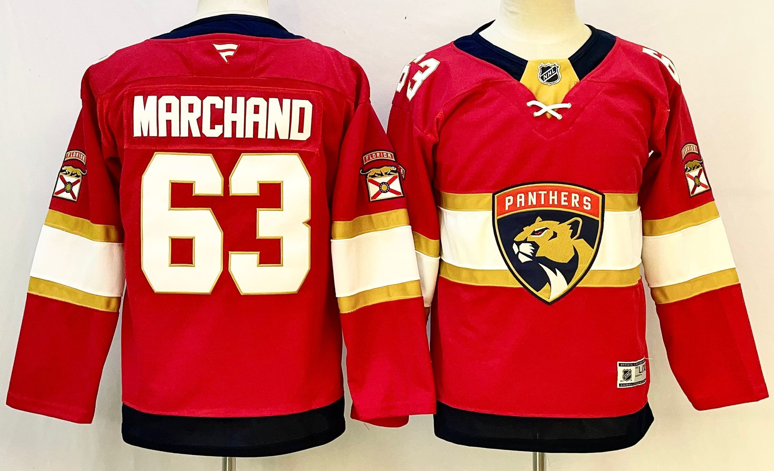 Youth Florida Panthers #63 Marchand Red 2026 Adidias NHL Jersey style 001->youth nhl jersey->Youth Jersey